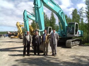 Rautatie työmaan avajaiset Venäjän Kaukoidässä.